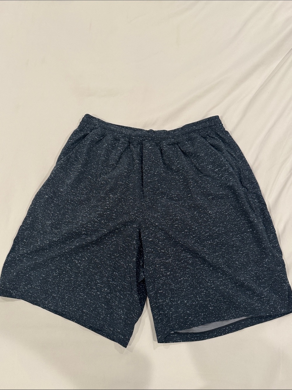 lululemon athletica Men's Heathered Navy Athletic Shorts- XL GUC